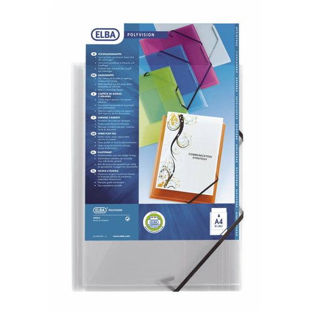 Elba Polyvision Elastikmappe, klar
