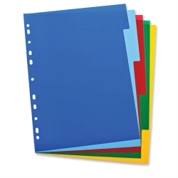 Elba Register 1-5 med farveinddeling, multi