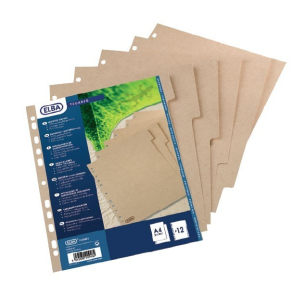 Elba Register med inddeling 1-5, A4, brun