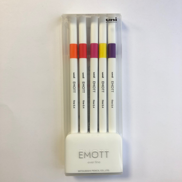 EMOTT fineliner, 5 farver, No. 2