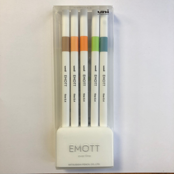 EMOTT fineliner, 5 farver, No. 6