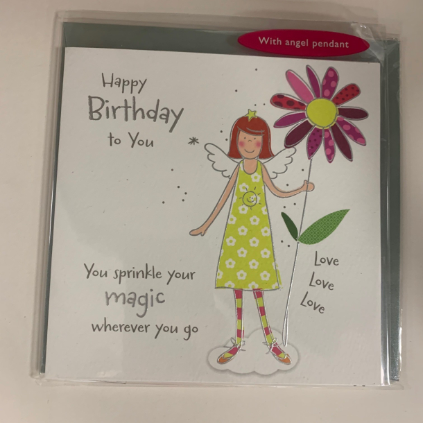 Englekort med vedhng, Birthday