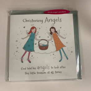 Englekort med vedhng, Christening Angels