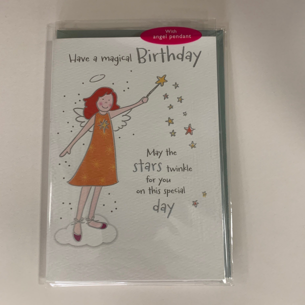 Englekort med vedhng, Magical Birthday