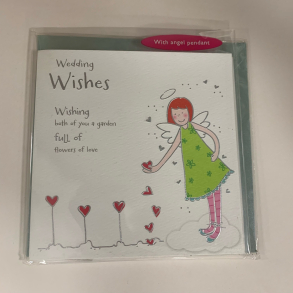 Englekort med vedhng, Wedding wishes