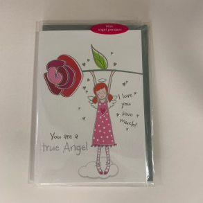 Englekort med vedhng, You are a true Angel
