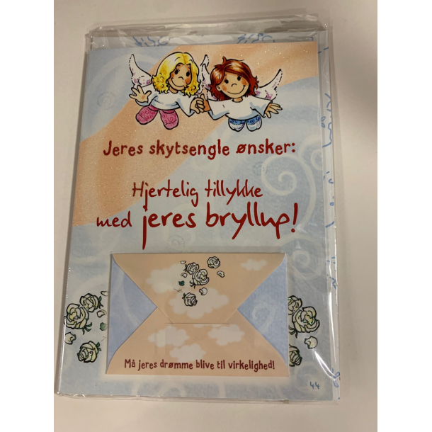 Englekort, tillykke med bryllup