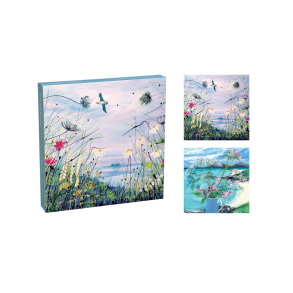 Museums & Galleries kortmappe med 8 dobbeltkort inkl. kuvert, Seascape Blooms