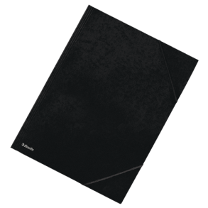 Esselte elastikmappe karton A3, 3 klapper, Sort