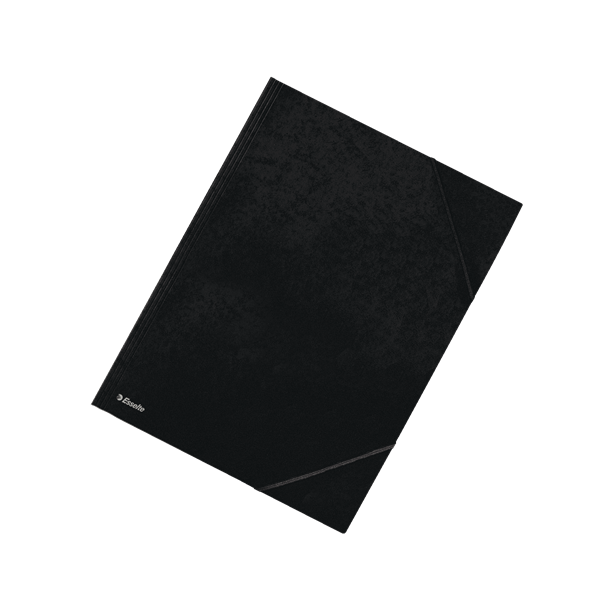Esselte elastikmappe karton A3, 3 klapper, Sort
