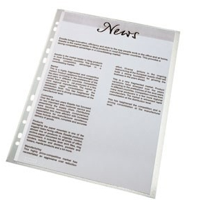 Esselte Plastlomme, embossed, ben side, A4, 100 stk.