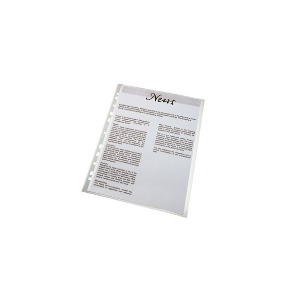 Esselte Plastlomme, embossed, ben side, A4, 100 stk.