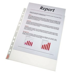 Esselte Plastlomme, embossed, ben top, A4, 100 stk.