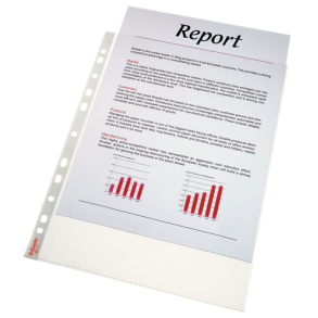 Esselte Plastlomme, klar, ben top, A4, 10 stk.