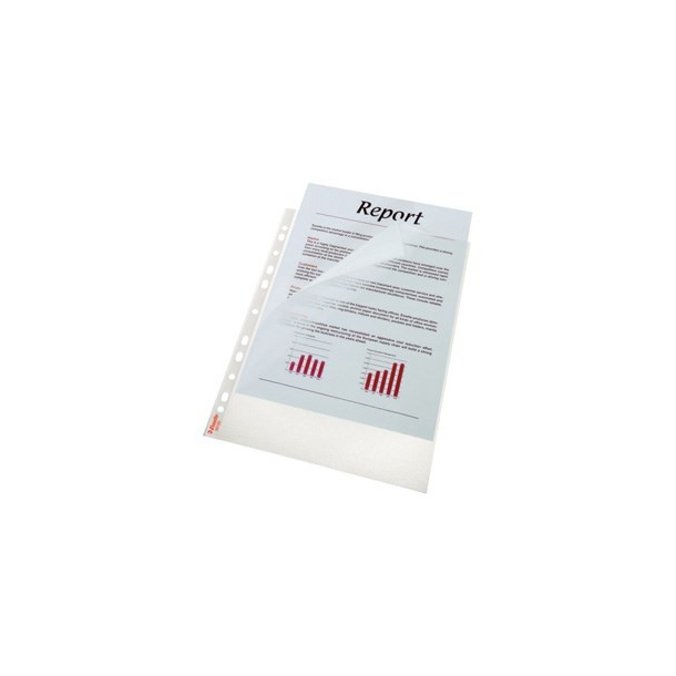 Esselte Plastlomme, klar, ben top/side, A4, 100 stk.