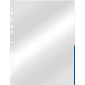 Esselte Signallomme, Klar, Heavy Duty, bl kant, ben top/side, A4, 100 stk.