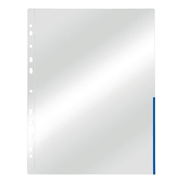 Esselte Signallomme, Klar, Heavy Duty, bl kant, ben top/side, A4, 100 stk.