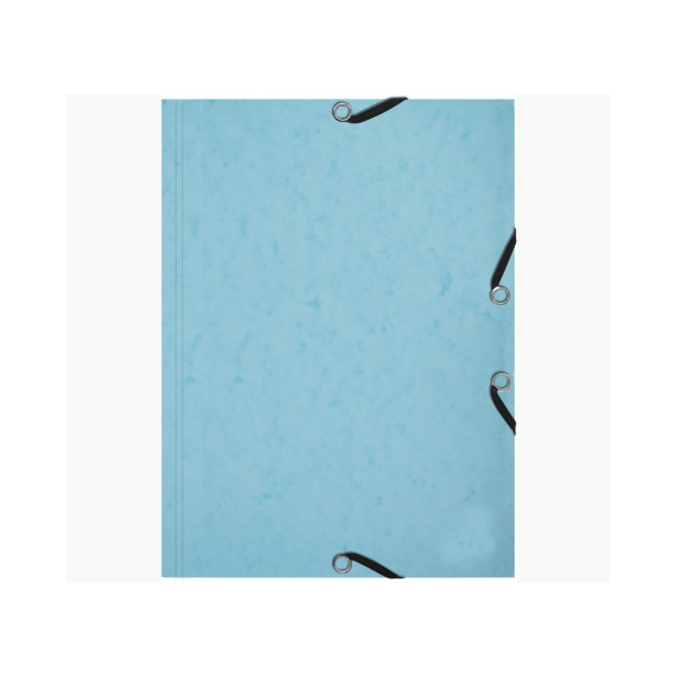 Exacompta elastikmappe + flash cards, A5, pastelbl