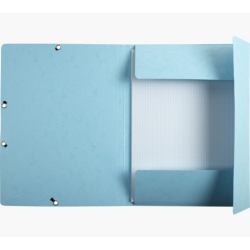 Exacompta elastikmappe + flash cards, A5, pastelbl