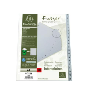 Exacompta faneblade / register 1-20