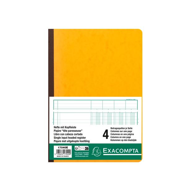 Exacompta kolonnebog, 4 kolonner
