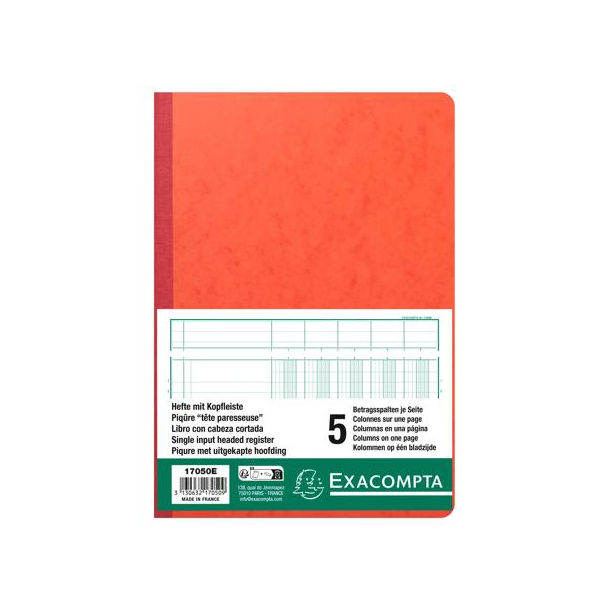 Exacompta kolonnebog, 5 kolonner