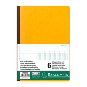 Exacompta kolonnebog, 6 kolonner