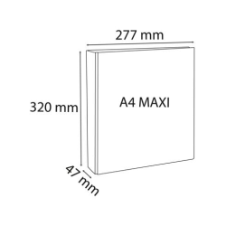 Exacompta KreaCover mappe, 4 ringe, 25 mm, sort 