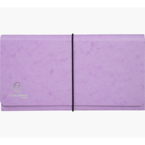 Exacompta Mappe med 6 rum, pastel lilla
