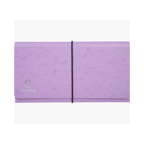 Exacompta Mappe med 6 rum, pastel lilla