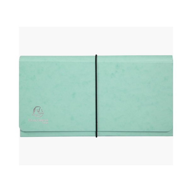 Exacompta Mappe med 6 rum, pastelgrn