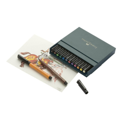 Faber Castell - 12 Pitt Artist Pens Brush