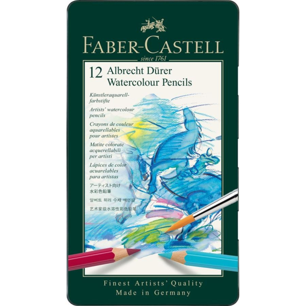 Faber Castell Albrecht D&uuml;rer akvarelblyanter, 12 stk.