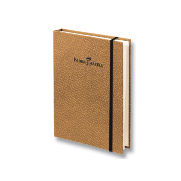 Faber Castell Bamboo blok, brun, A6, ternet sider