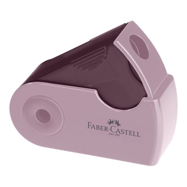 Faber Castell blyantspidser med et hul, mini med omslag, rosa