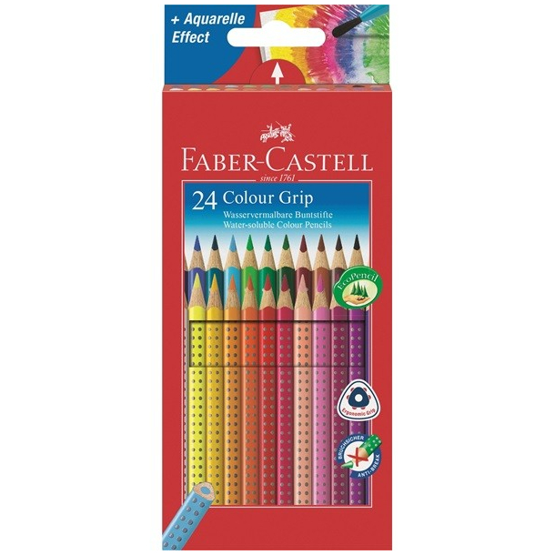 Faber Castell GRIP trekantet farveblyanter 24 stk