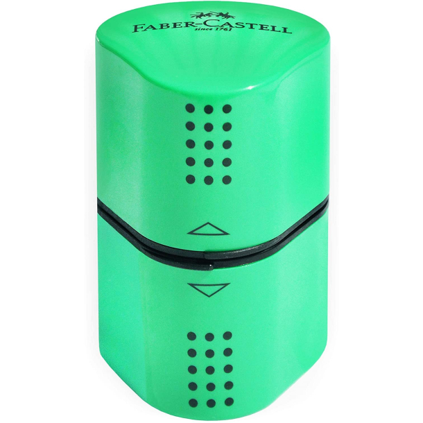 Faber Castell Grip Trio blyantspidser - Natur Grn