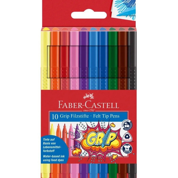 Faber Castell GRIP tuscher, 10 stk.