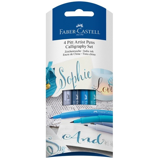 Faber Castell India ink Pitt Artist Pen Brush lettering set 