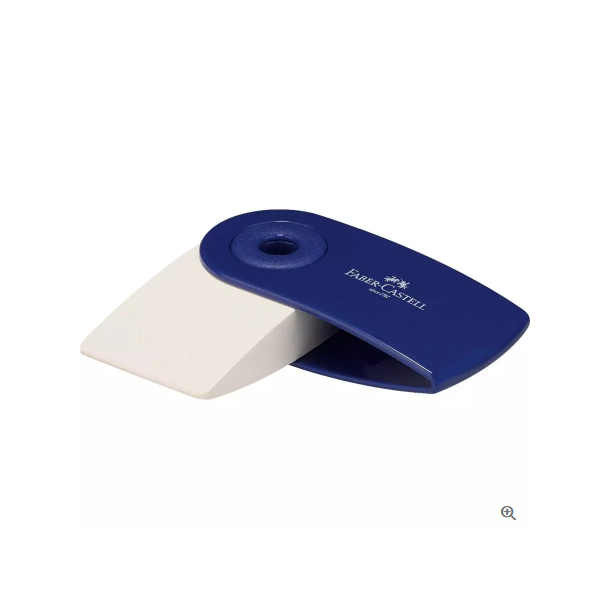 Faber Castell mini viskelder i plast omslag, bl