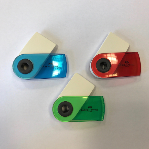 Faber Castell mini viskelder i plast omslag
