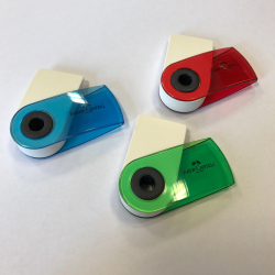 Faber Castell mini viskelder i plast omslag