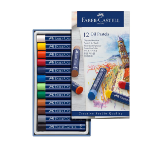Faber Castell oliepastel, 12 stk.