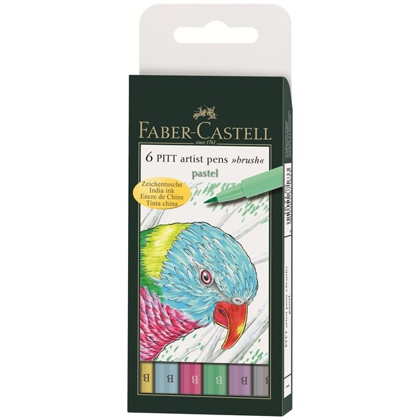 Faber Castell Pitt artist pen "Pastel" 6 stk.