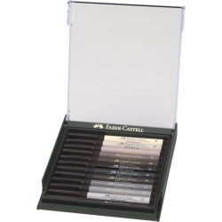 Faber Castell Pitt artist pen "Shades of grey" 12 stk i gaveske