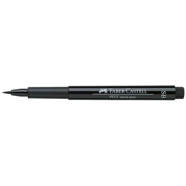 Faber Castell PITT artist soft brush pen, sort 199