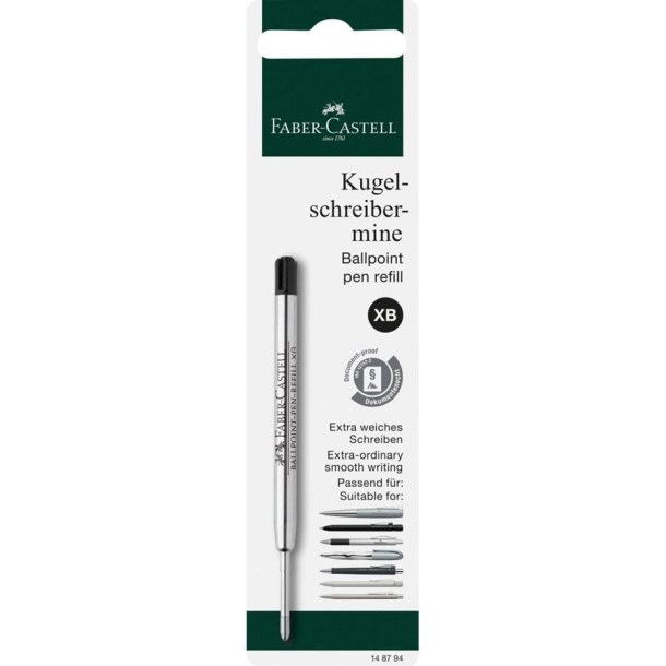 Faber Castell Refill XB, sort (klassisk parker refill)