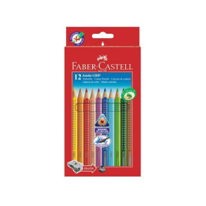 Faber Castell trekantet farveblyanter 12 stk. Jumbo Grip