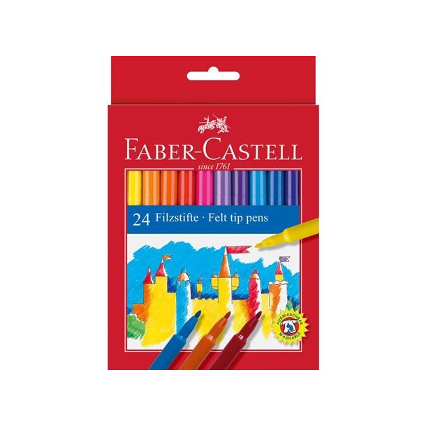Faber Castell tuscher med filtspids 24 stk.