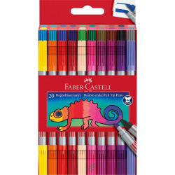 Faber Castell tyk/tynd tusch, 20 stk.